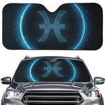 Blue Pisces Zodiac Sign Print Car Windshield Sun Shade