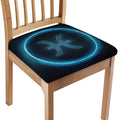 Blue Pisces Zodiac Sign Print Chair Cushion Cover
