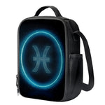 Blue Pisces Zodiac Sign Print Crossbody Lunch Bag