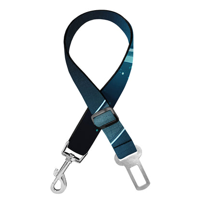 Blue Pisces Zodiac Sign Print Dog Seat Belt