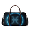 Blue Pisces Zodiac Sign Print Duffel Bag