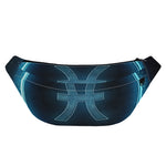 Blue Pisces Zodiac Sign Print Fanny Pack