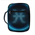 Blue Pisces Zodiac Sign Print Front Pocket Bible Bag