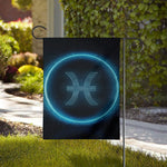 Blue Pisces Zodiac Sign Print House Flag