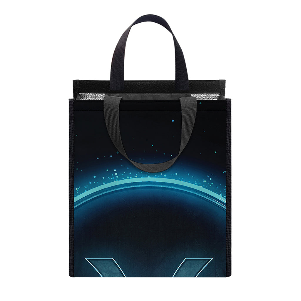 Blue Pisces Zodiac Sign Print Insulated Lunch Tote