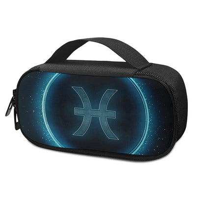 Blue Pisces Zodiac Sign Print Insulin Cooler Travel Case