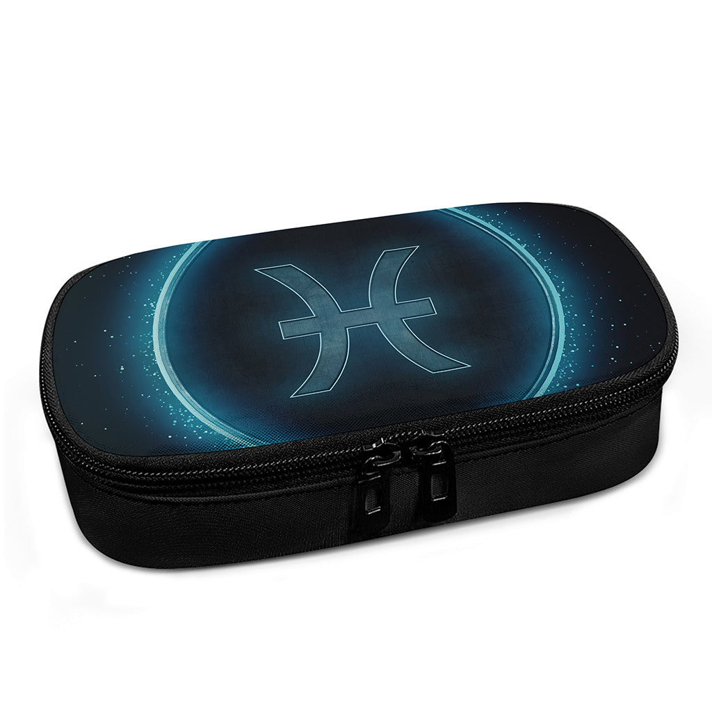 Blue Pisces Zodiac Sign Print Insulin Cooler Travel Case