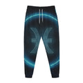 Blue Pisces Zodiac Sign Print Jogger Pants