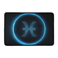 Blue Pisces Zodiac Sign Print Kitchen Mat