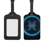 Blue Pisces Zodiac Sign Print Luggage Tag