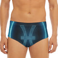Blue Pisces Zodiac Sign Print Men's Triangle Swim Briefs