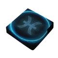 Blue Pisces Zodiac Sign Print Outdoor Seat Cushion Cover