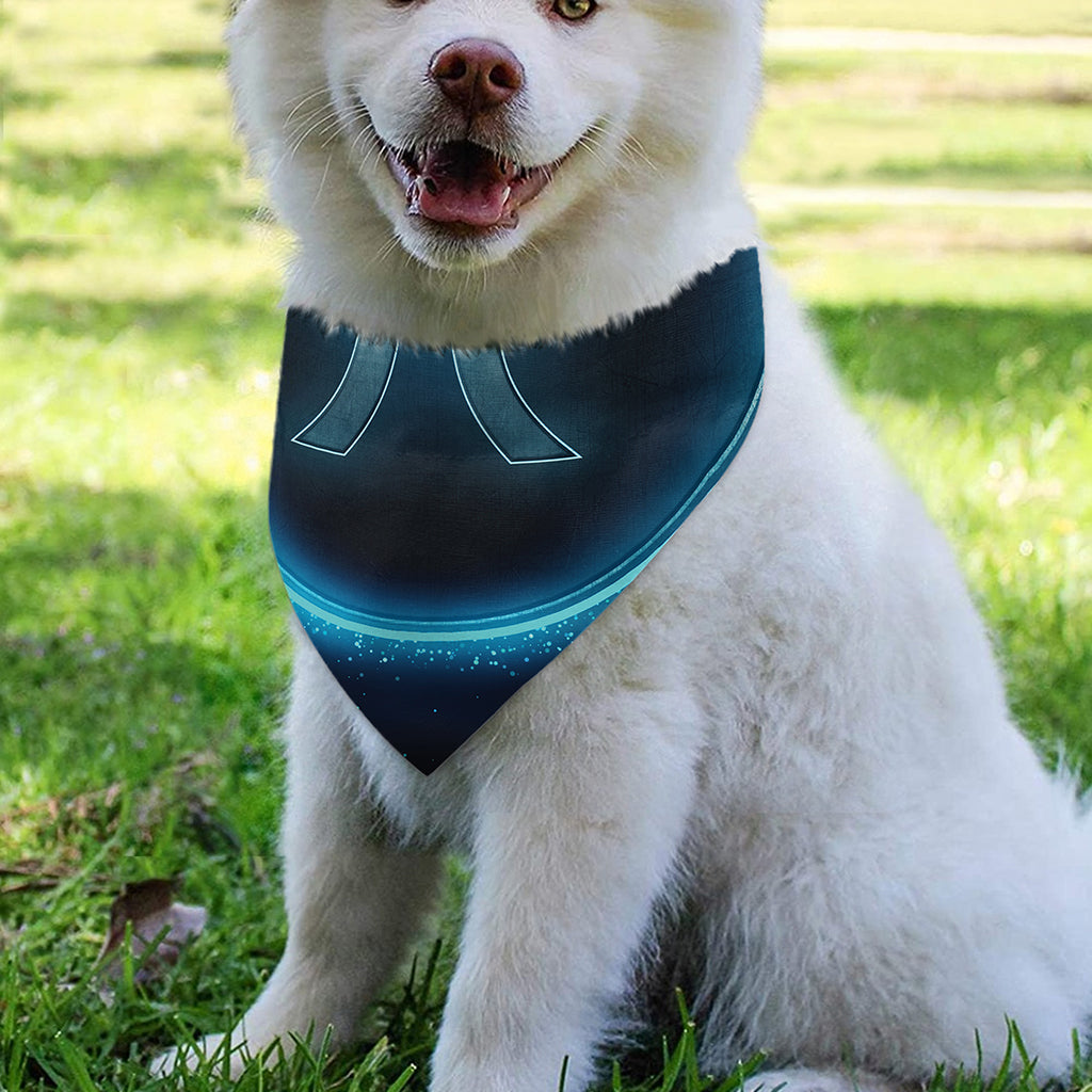 Blue Pisces Zodiac Sign Print Over The Collar Dog Bandana