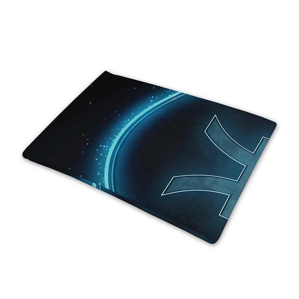 Blue Pisces Zodiac Sign Print Pet Cooling Mat Cover