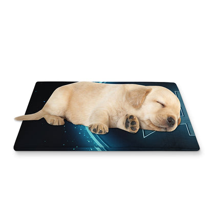 Blue Pisces Zodiac Sign Print Pet Cooling Mat Cover