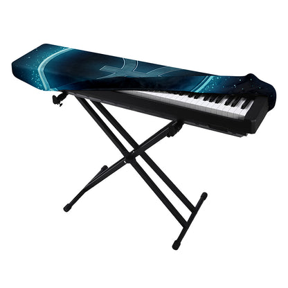 Blue Pisces Zodiac Sign Print Piano Keyboard Cover