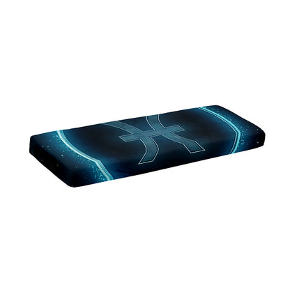 Blue Pisces Zodiac Sign Print Piano Keyboard Cover