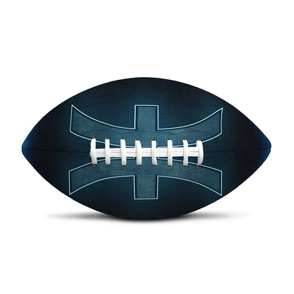 Blue Pisces Zodiac Sign Print Rugby Ball