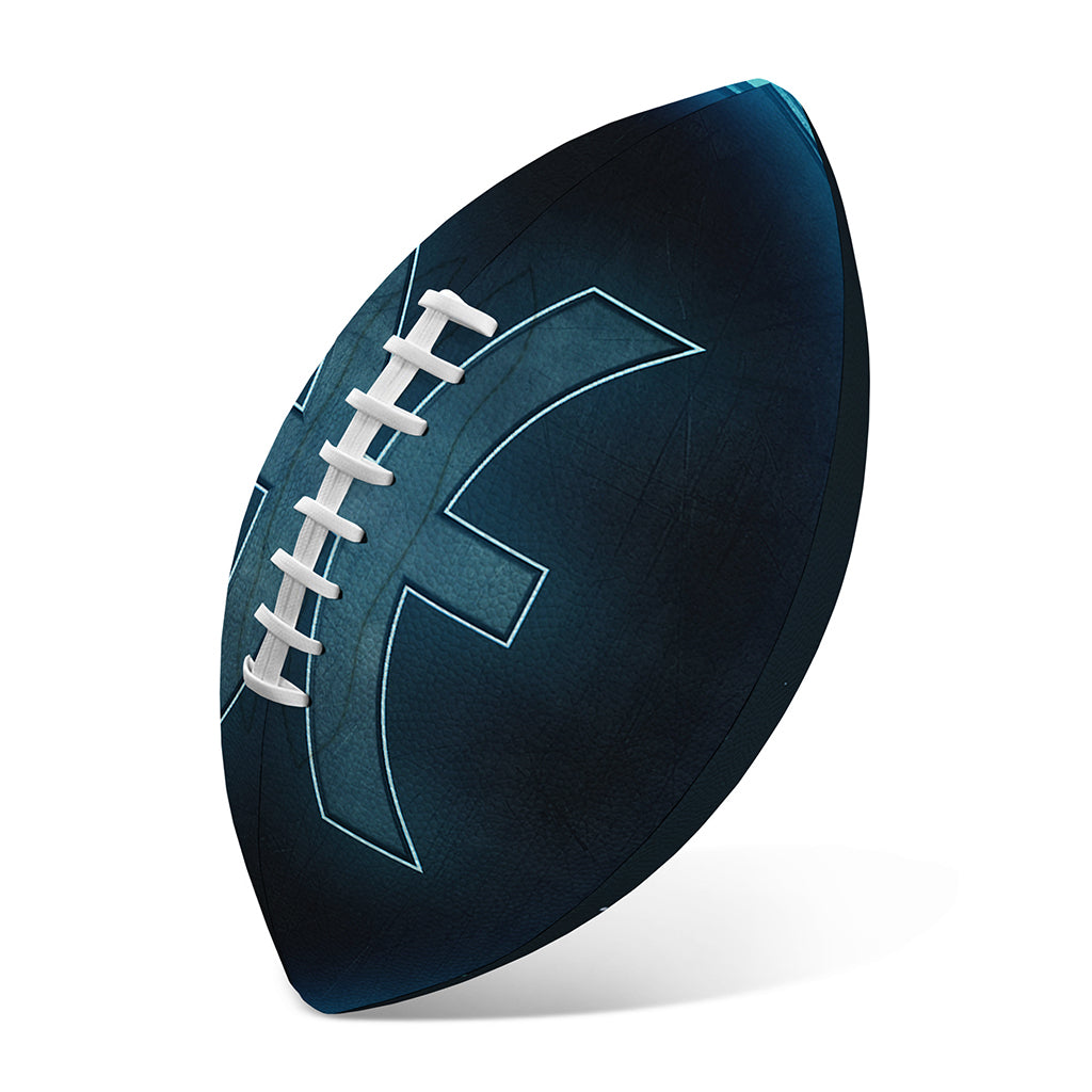 Blue Pisces Zodiac Sign Print Rugby Ball
