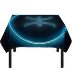 Blue Pisces Zodiac Sign Print Tablecloth