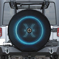 Blue Pisces Zodiac Sign Print Tire Cover With Camera Hole