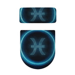 Blue Pisces Zodiac Sign Print Toilet Lid And Tank Cover Set