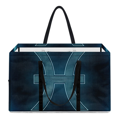 Blue Pisces Zodiac Sign Print Utility Tote Bag