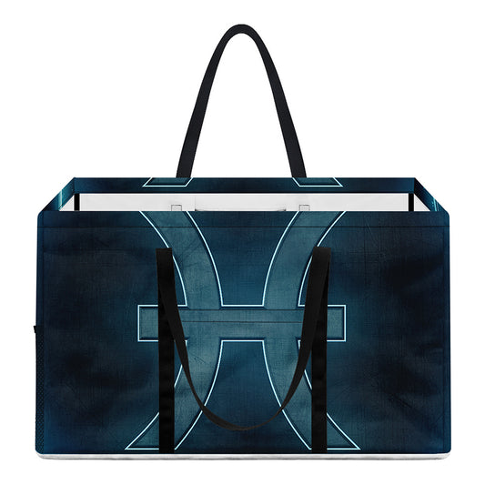 Blue Pisces Zodiac Sign Print Utility Tote Bag