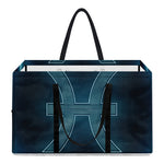 Blue Pisces Zodiac Sign Print Utility Tote Bag