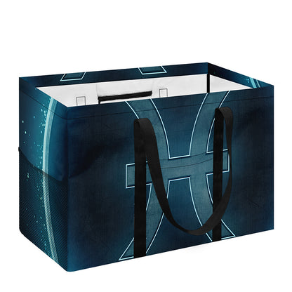 Blue Pisces Zodiac Sign Print Utility Tote Bag