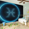 Blue Pisces Zodiac Sign Print Wall Sticker