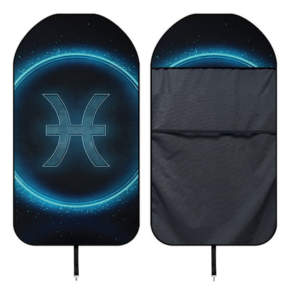 Blue Pisces Zodiac Sign Print Waterproof Car Seat Cover