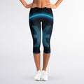Blue Pisces Zodiac Sign Print Women's Capri Leggings
