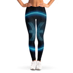 Blue Pisces Zodiac Sign Print Women's Leggings
