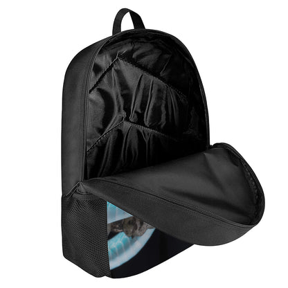 Blue Pit Viper Snake Print 17 Inch Backpack