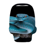Blue Pit Viper Snake Print Baby Seat Cover