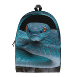 Blue Pit Viper Snake Print Backpack