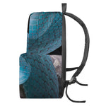 Blue Pit Viper Snake Print Backpack