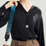 Blue Pit Viper Snake Print Bag Strap