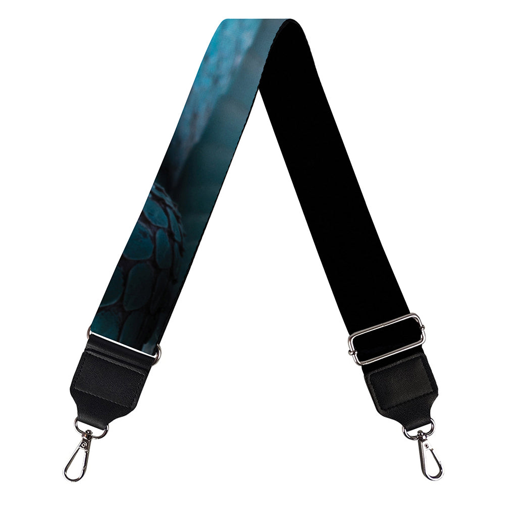 Blue Pit Viper Snake Print Bag Strap