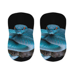 Blue Pit Viper Snake Print Bar Stool Covers