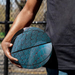 Blue Pit Viper Snake Print Basketball