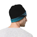 Blue Pit Viper Snake Print Beanie