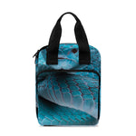 Blue Pit Viper Snake Print Bible Tote Bag