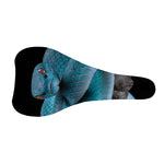 Blue Pit Viper Snake Print Bicycle Seat Cover