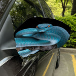 Blue Pit Viper Snake Print Car Side Mirror Covers