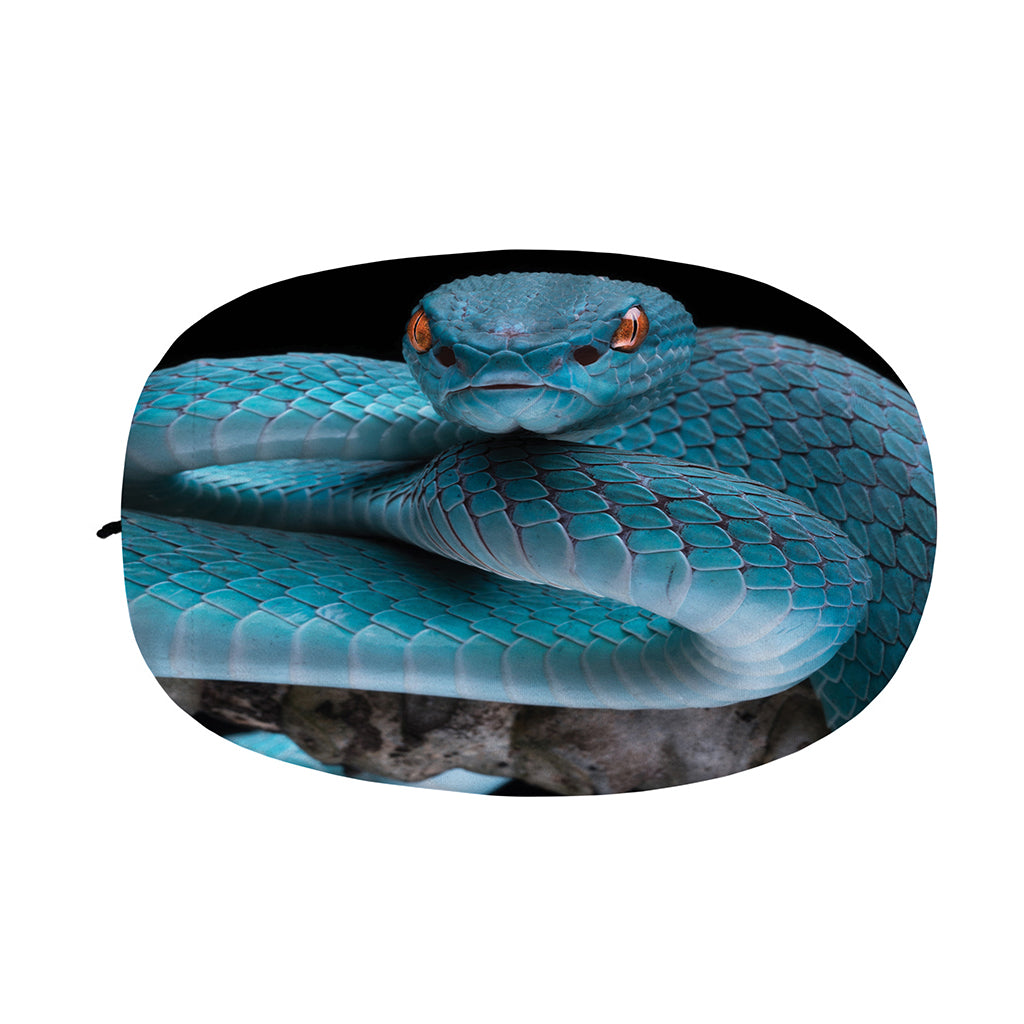 Blue Pit Viper Snake Print Car Side Mirror Covers