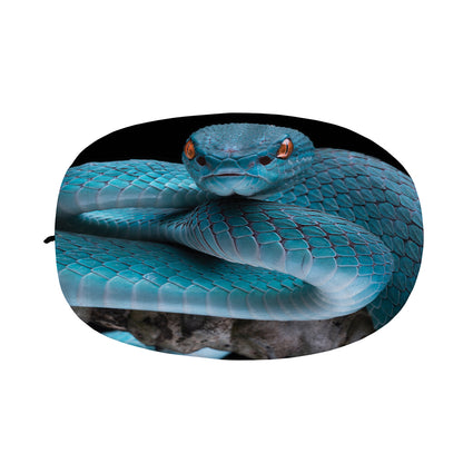 Blue Pit Viper Snake Print Car Side Mirror Covers