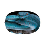 Blue Pit Viper Snake Print Car Side Mirror Covers