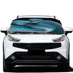Blue Pit Viper Snake Print Car Windshield Snow Cover